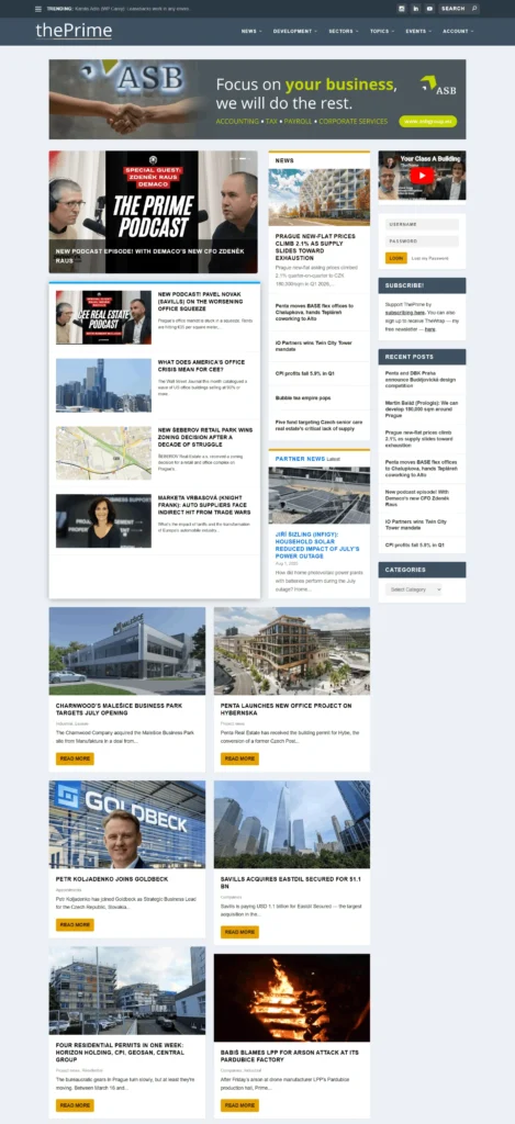 Správa webu ThePrime.cz