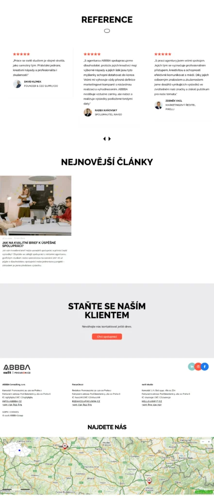 Úprava webu ABBBA 3