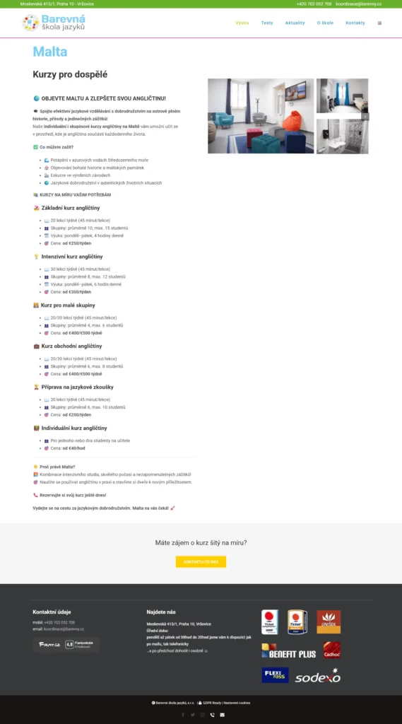 Úpravy na webu BŠJ 3