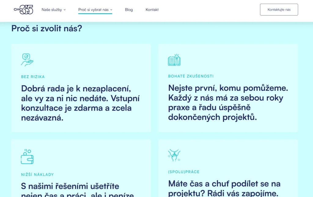 Úpravy webu pro CHCI365 4