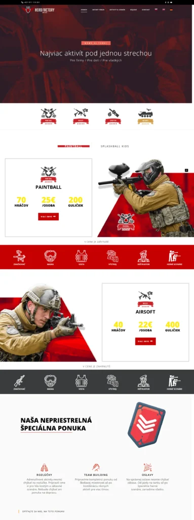 Úpravy webu pro HeroFactory