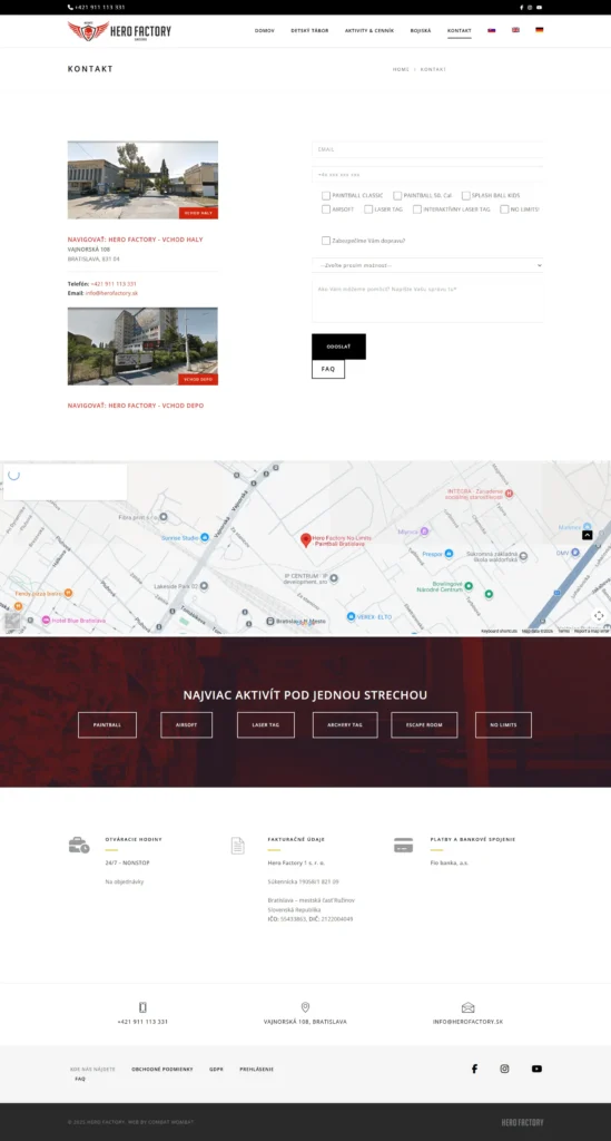 Úpravy webu pro HeroFactory 4
