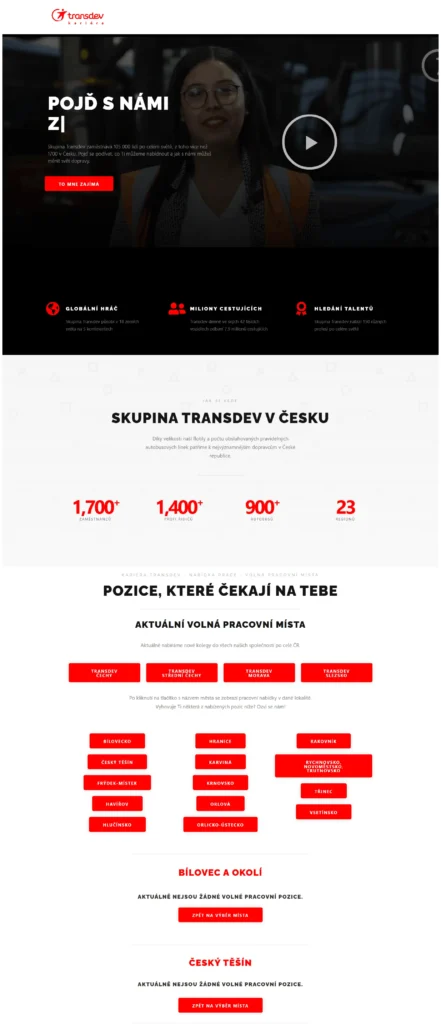 Úpravy webů TRANSDEV