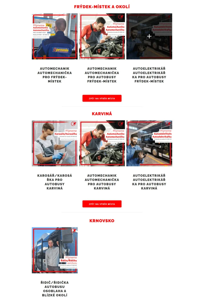 Úpravy webů TRANSDEV 2