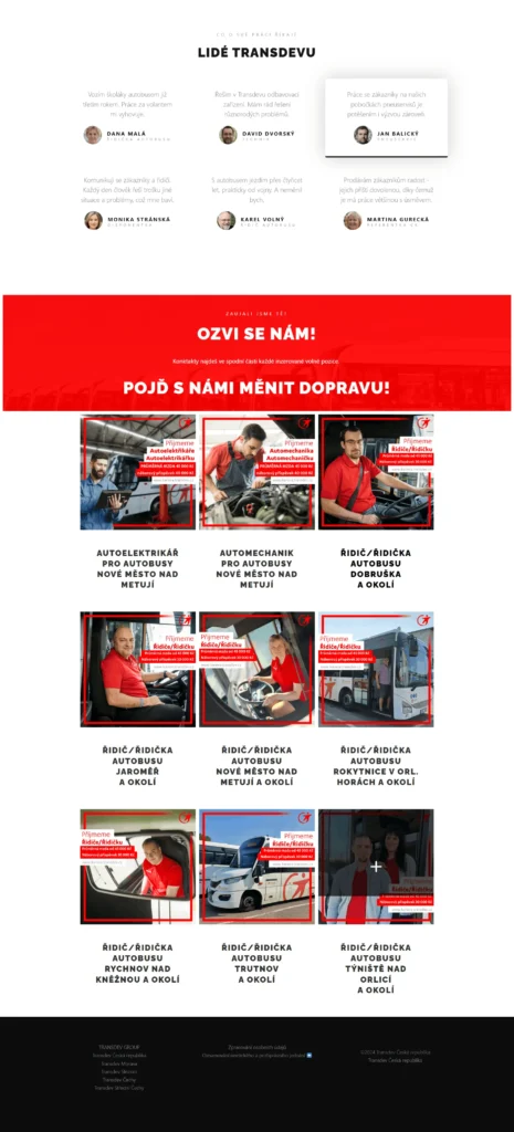 Úpravy webů TRANSDEV 3