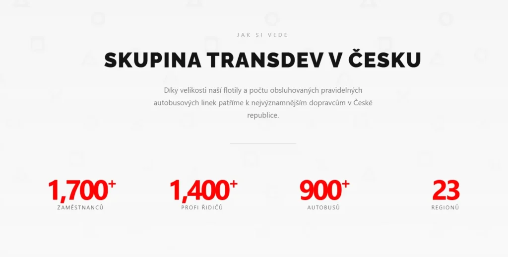 Úpravy webů TRANSDEV 5