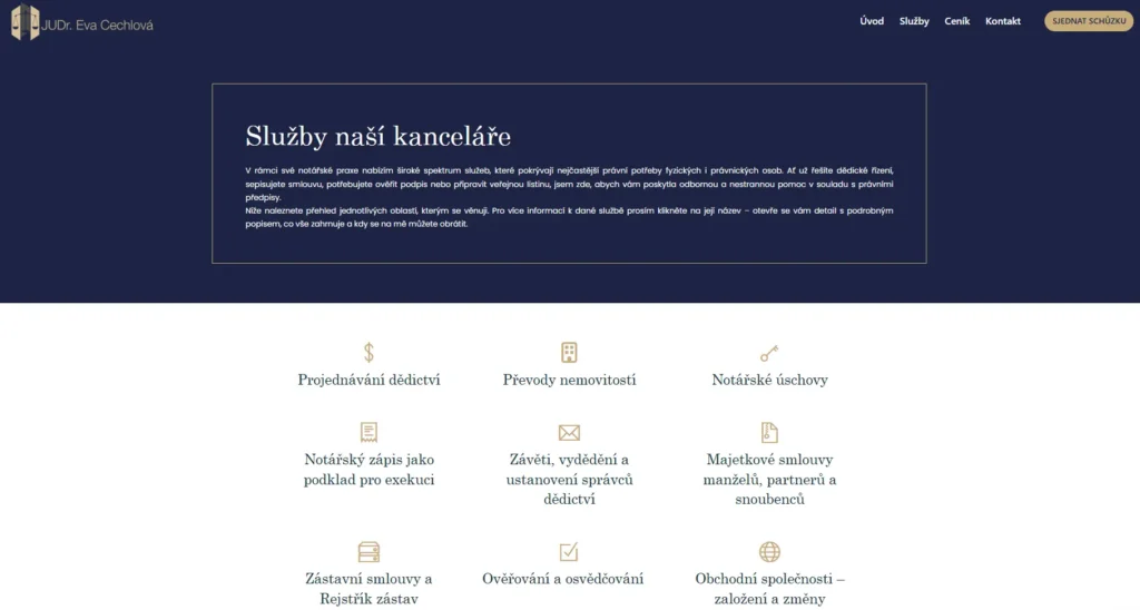 Web pro notářku 3