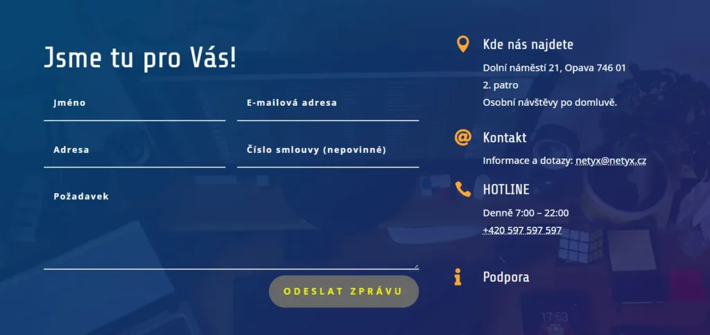 Web pro poskytovatele internetu 3