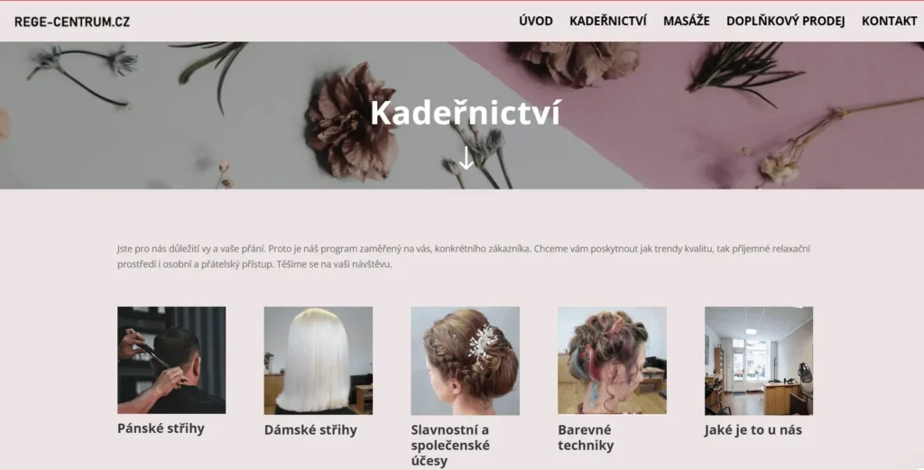 Web pro REGE-CENTRUM 5