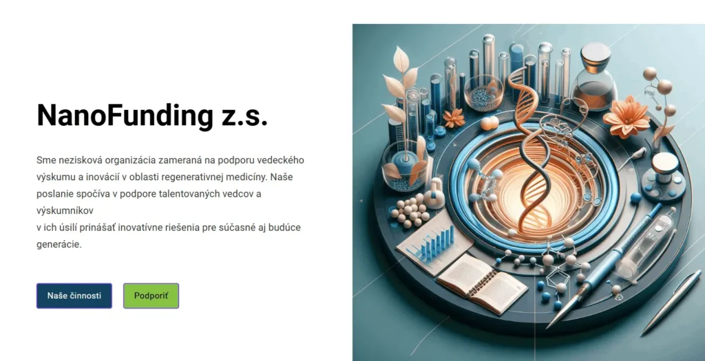 Web pro sdružení NanoFunding z.s. 3
