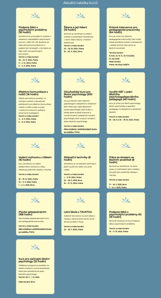 Web pro TAVATU 2