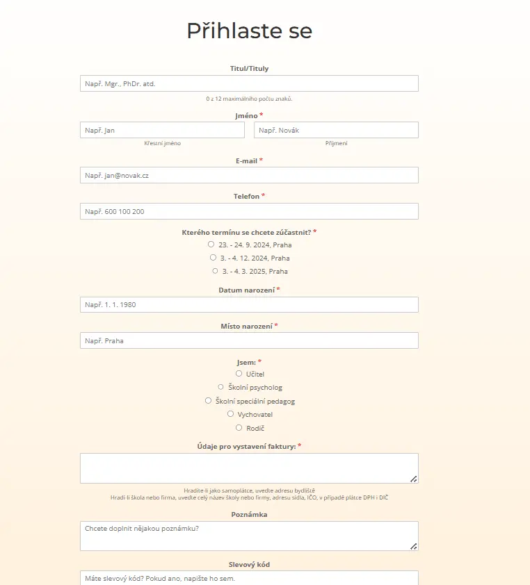 Web pro TAVATU 7